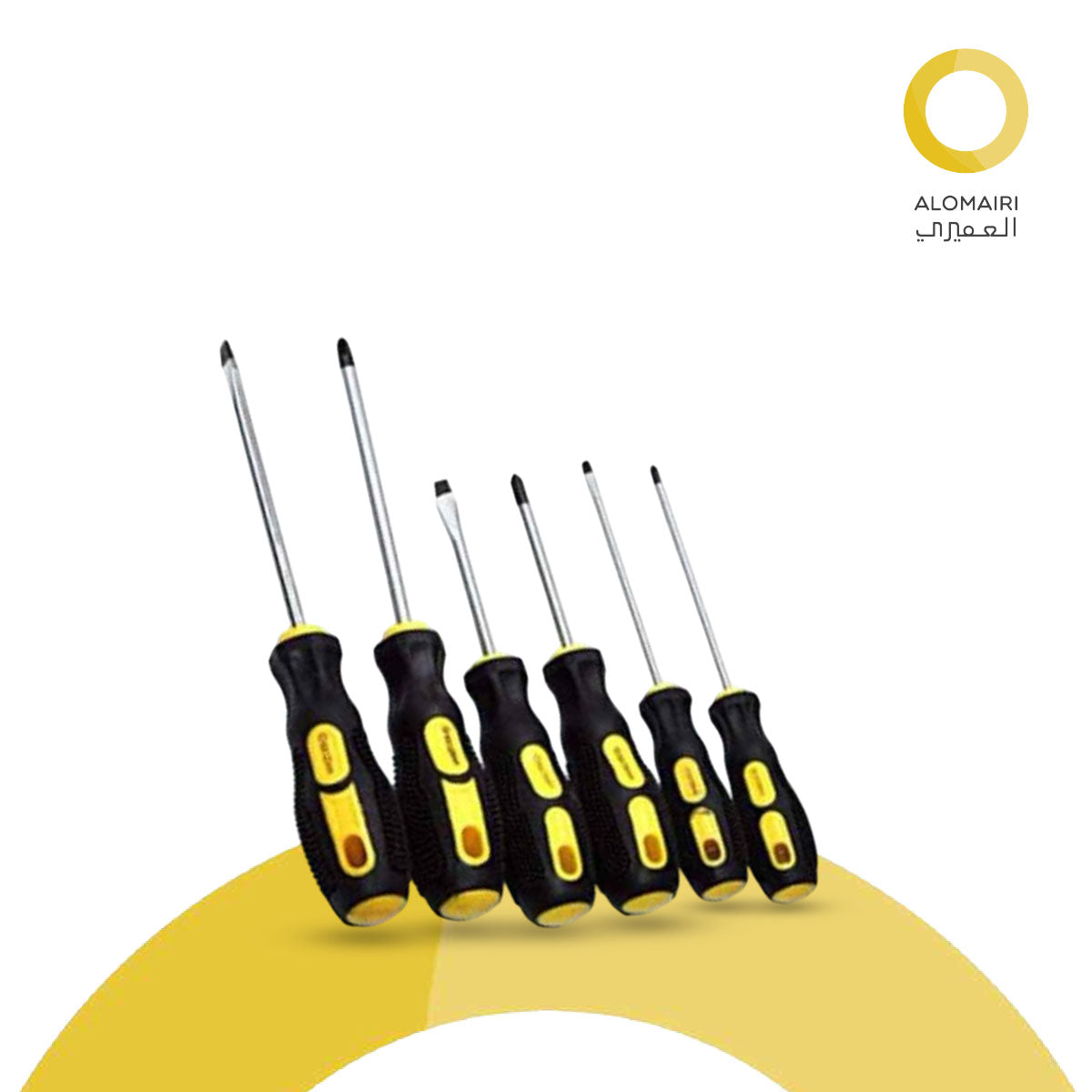 مفك دانيـو المغناطيسي العريض غير القابل للانزلاق (عبوة من 6 قطع)