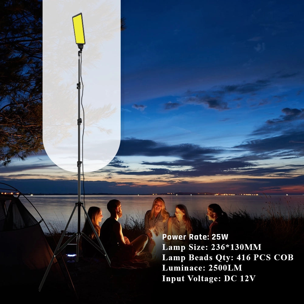 Toby’s BVT-01 Outdoor Multifunction Camping Light 2500LM High-Brightness COB LED, 2.6M Tripod, 12V Input, Remote Control, Camping & Emergency Flood Light