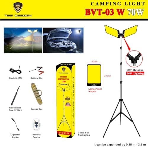 Camping Light BVT 03W Double Plate Lamps Extreme Bright Light Latest Model Sanara