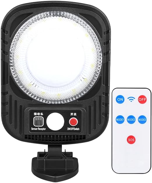 مصباح الجدار يعمل بالطاقة الشمسية مستشعر حركة مع 3 ألوان إضاءة