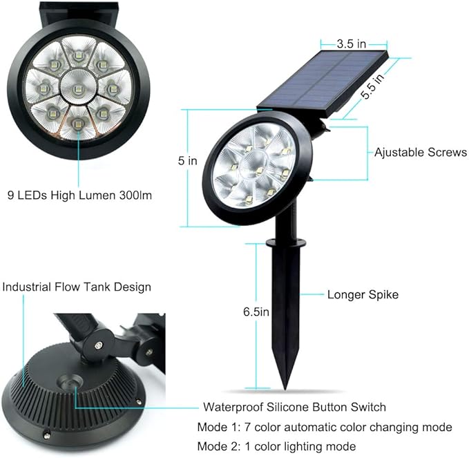 مصابيح شمسية قابلة للتعديل للحديقة و التخييم و الحفلات