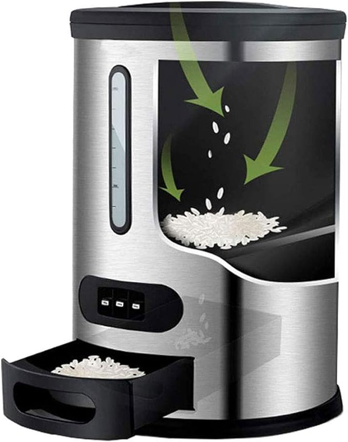 حاوية تخزين طعام ذكية موزعة للأرز 10 كجم
