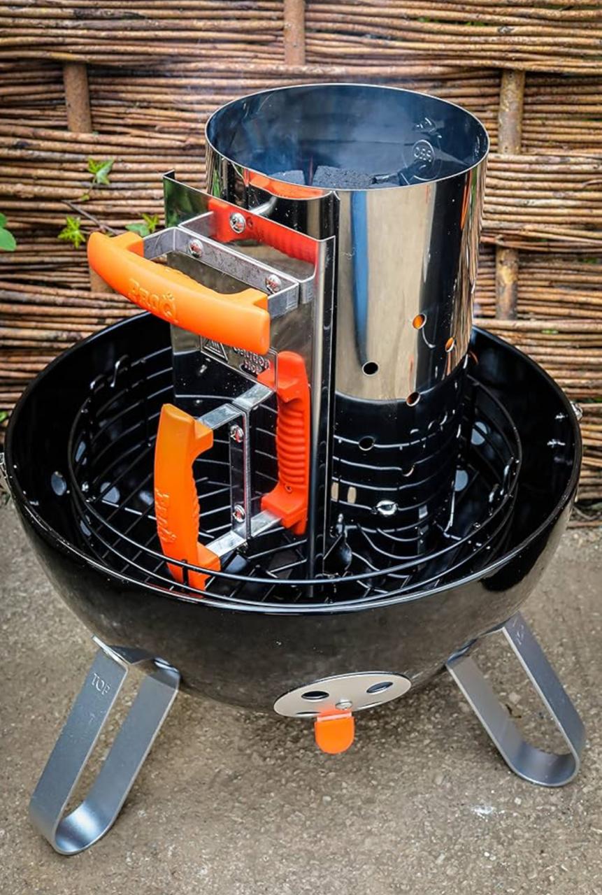 برو كيو مدخنة فحم ستانلس ستيل