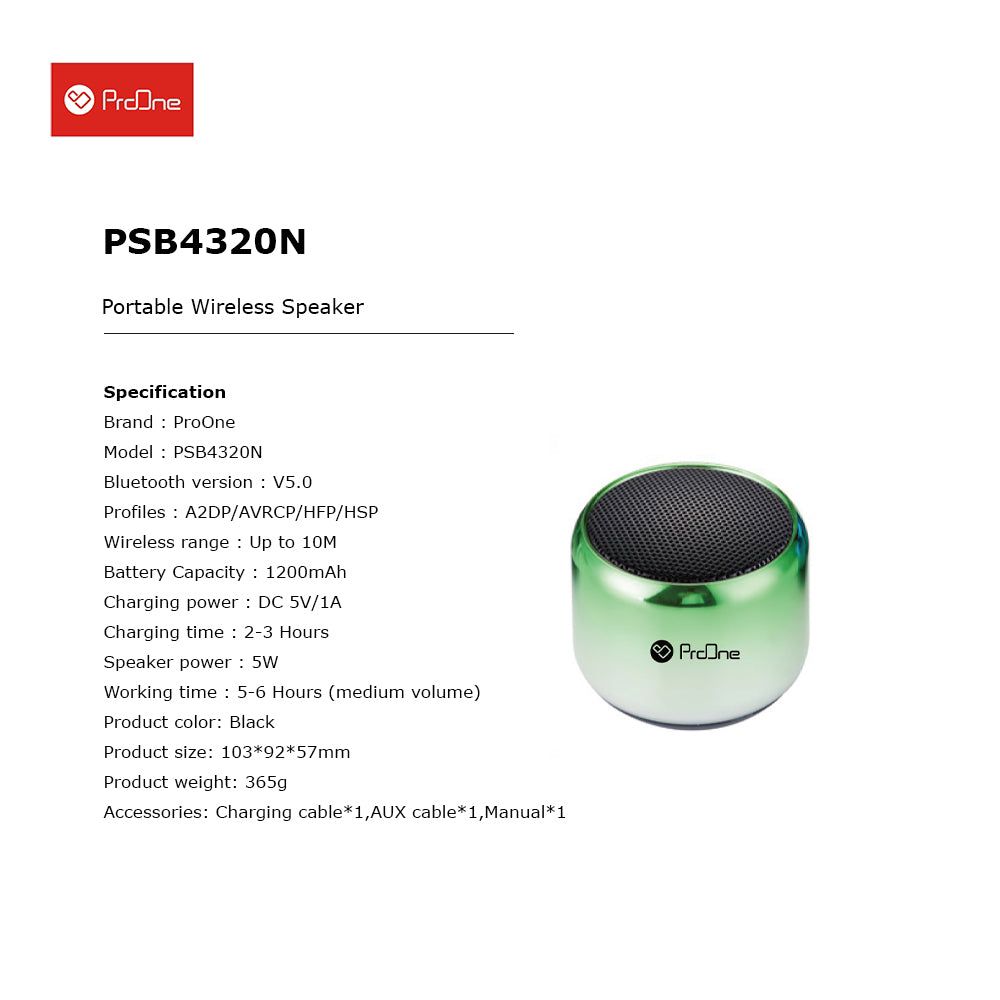 مكبر الصوت اللاسلكي المحمول ProOne PSB4320N
