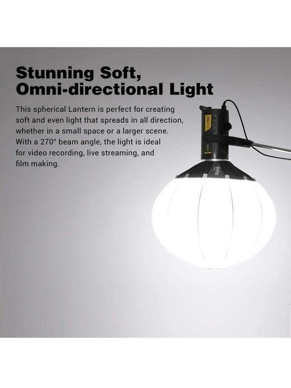 صندوق إضاءة Godox CS-85D Lantern Softbox بحجم 85 سم – معدل إضاءة ناعم متوافق مع Godox SL-60W،