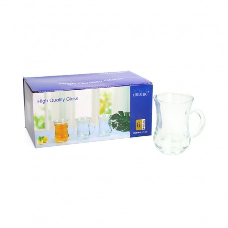 طقم شاي زجاج * 6 قطع