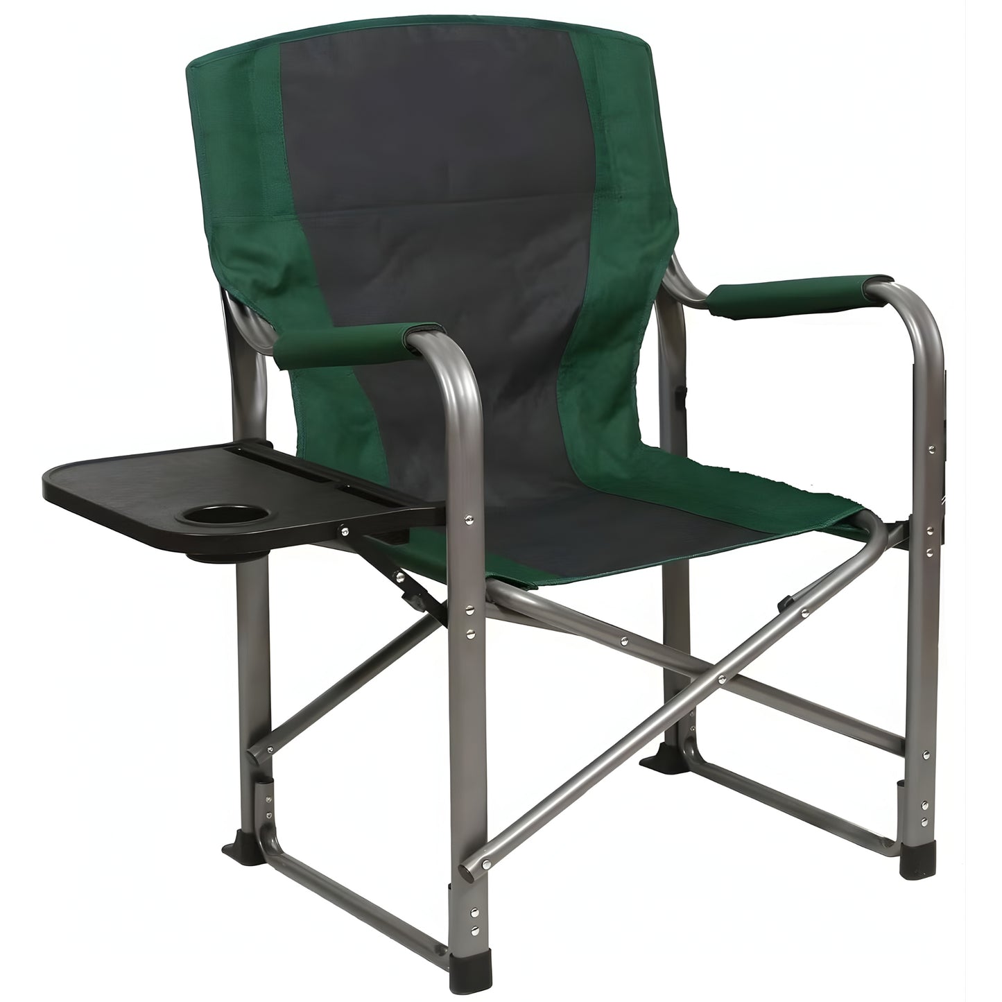 Folding Camping Chair with Side Table – Portable Heavy Duty Outdoor Chair (Red-green-blue) ALOMAIRI