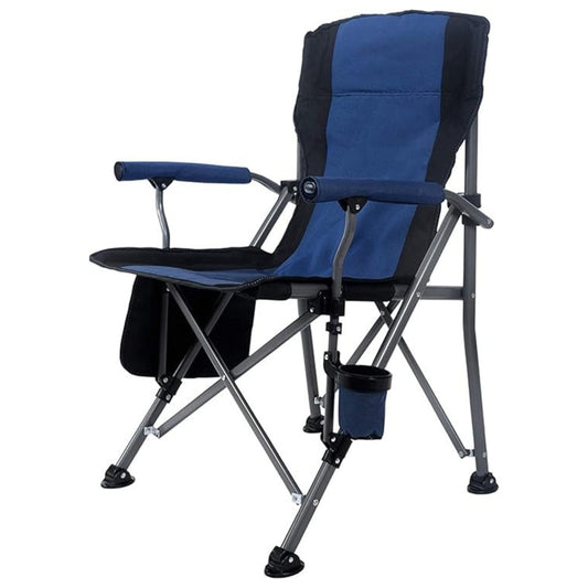 Folding Camping Chair with Cup Holder – Portable Heavy Duty Outdoor Chair with Adjustable Feet ALOMAIRI
