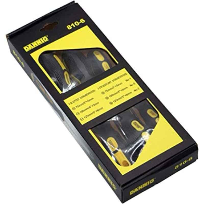 مفك دانيـو المغناطيسي العريض غير القابل للانزلاق (عبوة من 6 قطع)