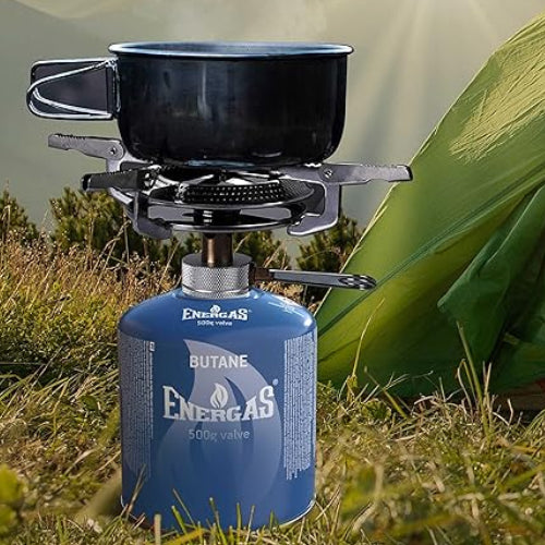 خرطوشة غاز بيوتان 500 جرام مع صمام لولبي