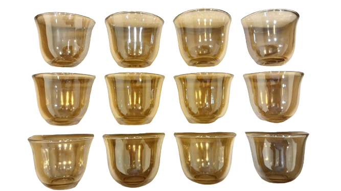 مجموعة فناجين قهوة عربي زجاج * 12 حبة