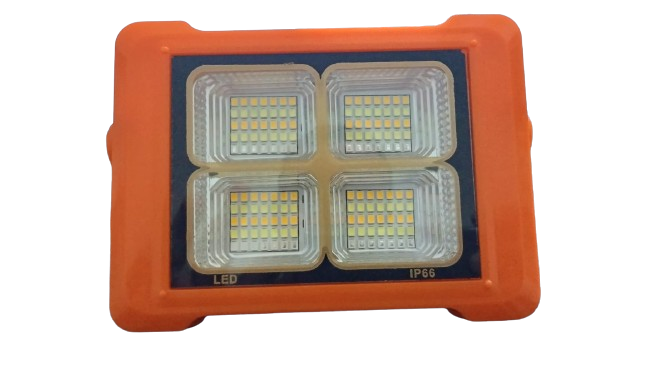 مصباح طاقة شمسية 4 درجات إضاءة قابل للشحن مع كشاف جانبي