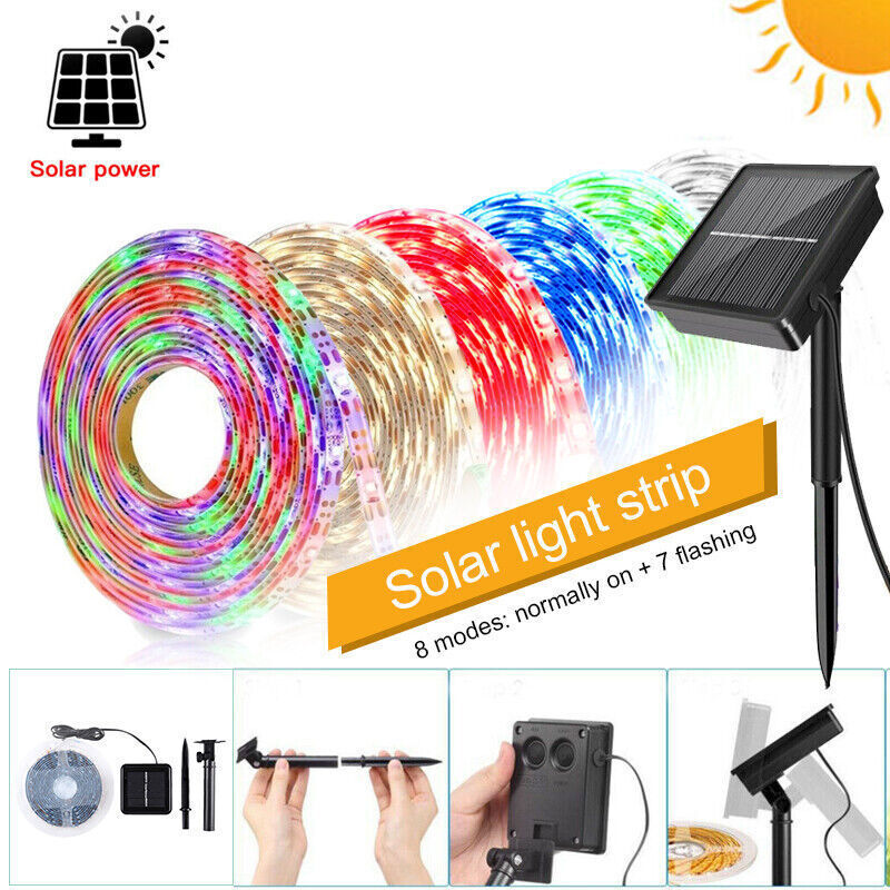 سلسلة مصابيح بالطاقة الشمسية LED مصباح ملون مع شريط مصابيح