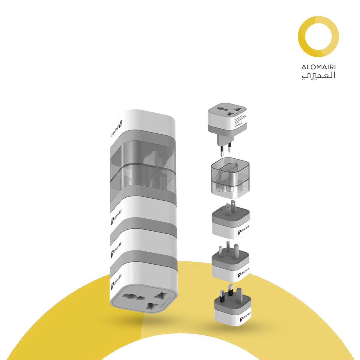 Ultraprolink Travel Qubes محولات AC عالمية للسفر (عبوة من 4 قطع)