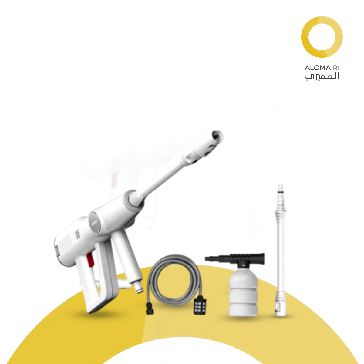 مضخة غسيل سيارات محمول 145 واط 15000 مل امبير أبيض موماكس Momax Clean-Jug Portable Pressure Car Cleaner