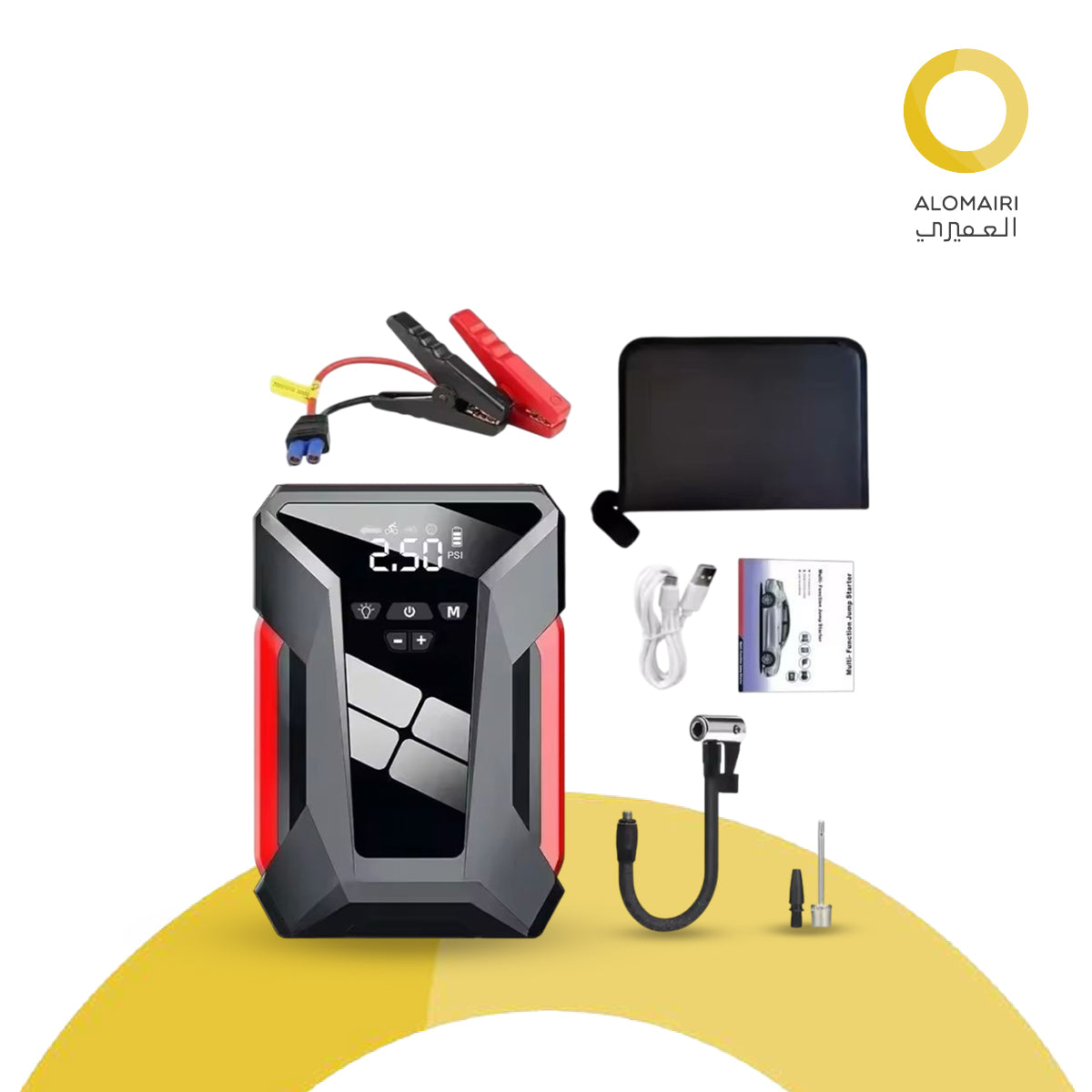 في 1 سيارة الانتقال بدء ضاغط4 الهواء 28000mAh قوة البنك بطارية محمولة الداعم منفاخ إطارات رقمي شحن سريع