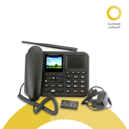 هاتف لاسلكي ثابت بتقنية GSM مع شاشة LCD ملونة