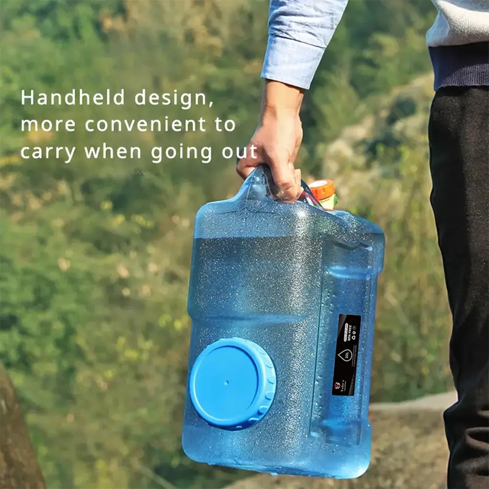 Tobys 22L Pure Water Bucket Large Capacity Food Grade HDPE Water Storage Container with Tap And Handle for Camping, Travel And Household Use