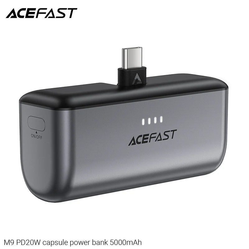 ACEFAST M9-5000 PD20W  باور بنك كبسولة: شحن سريع وطاقة مدمجة