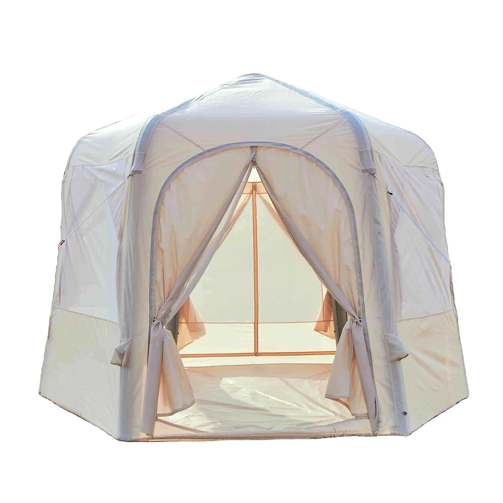 Tobys Inflatable Tent 03 Camping Tent with Pump, 4-6 Person Glamping Tents, Easy Setup 4 Season Waterproof Outdoor Oxford Tent