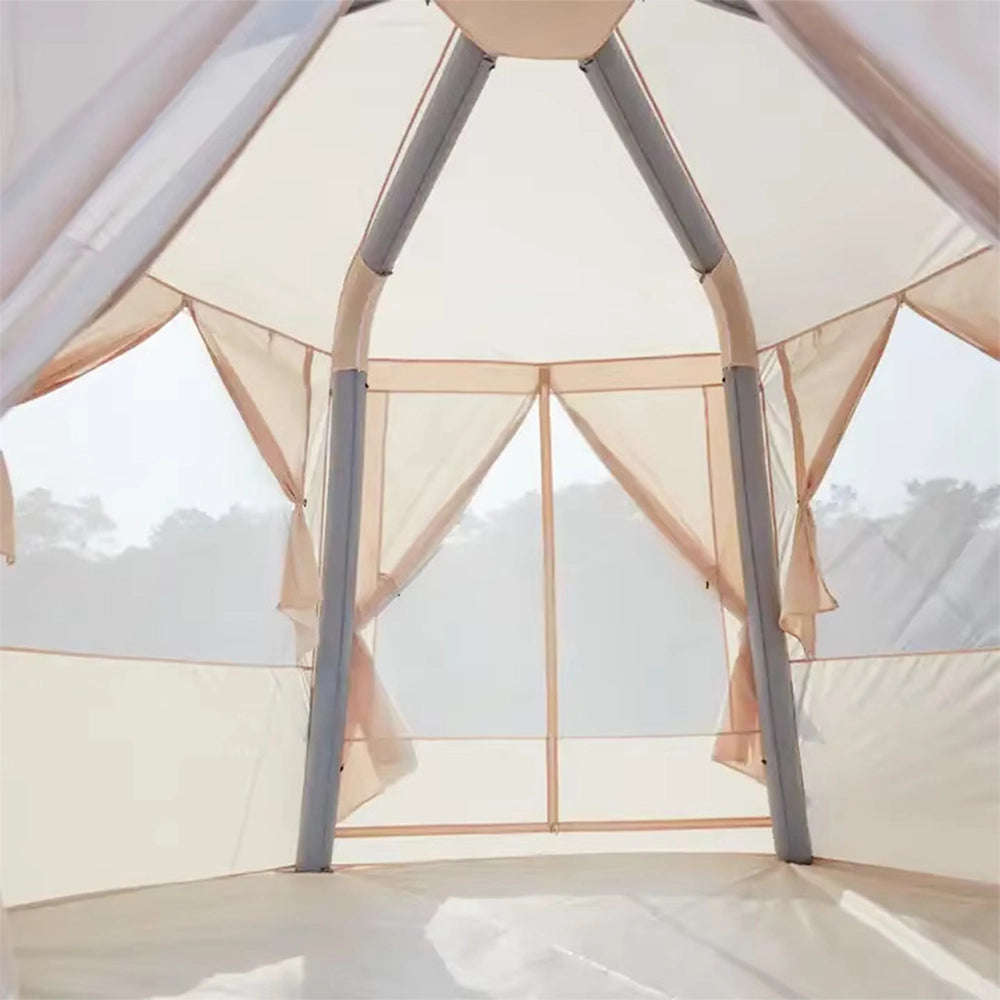 Tobys Inflatable Tent 03 Camping Tent with Pump, 4-6 Person Glamping Tents, Easy Setup 4 Season Waterproof Outdoor Oxford Tent