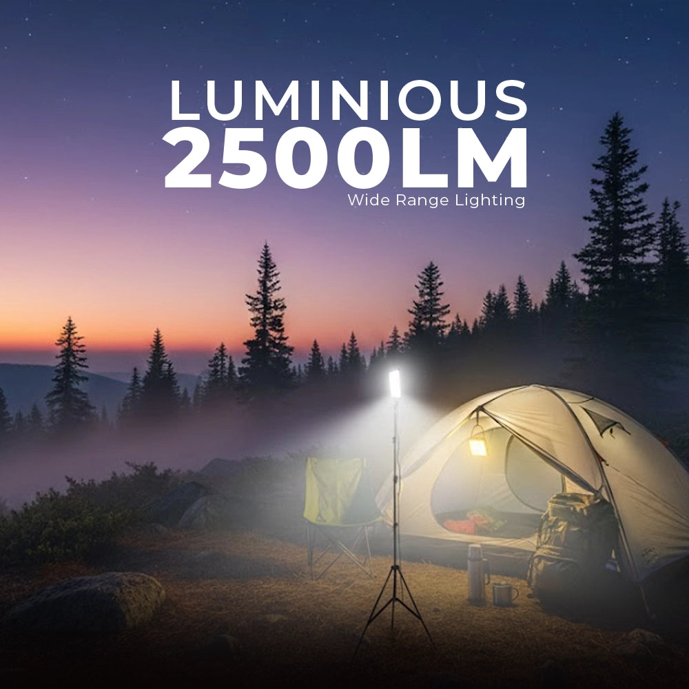 Toby’s BVT-01 Outdoor Multifunction Camping Light 2500LM High-Brightness COB LED, 2.6M Tripod, 12V Input, Remote Control, Camping & Emergency Flood Light