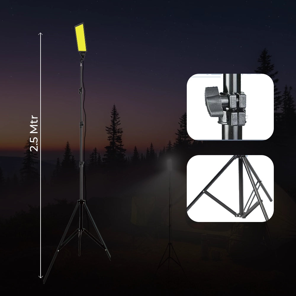 Toby’s BVT-01 Outdoor Multifunction Camping Light 2500LM High-Brightness COB LED, 2.6M Tripod, 12V Input, Remote Control, Camping & Emergency Flood Light
