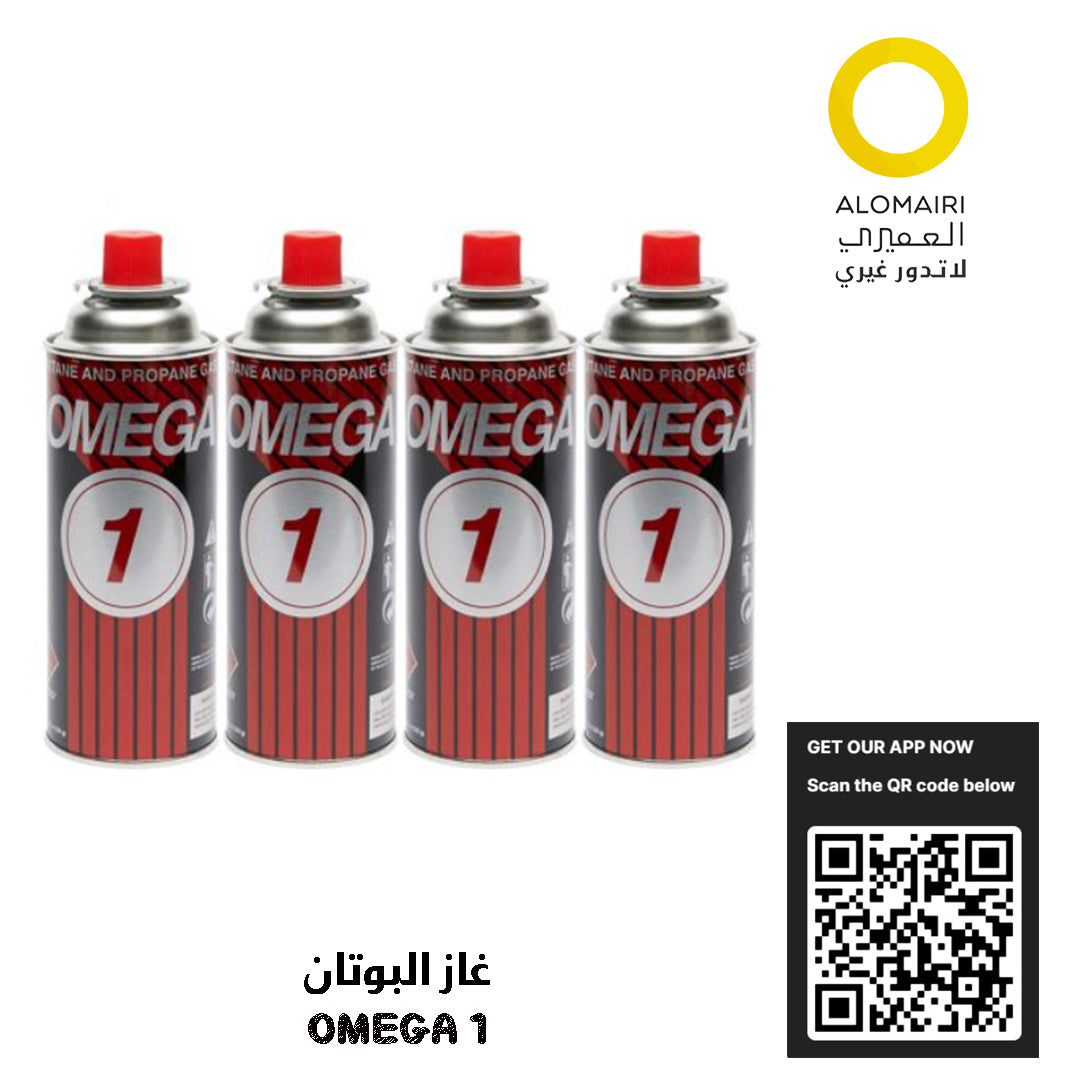 عبوة غاز البوتان اوميجا 1 * 4 قطع