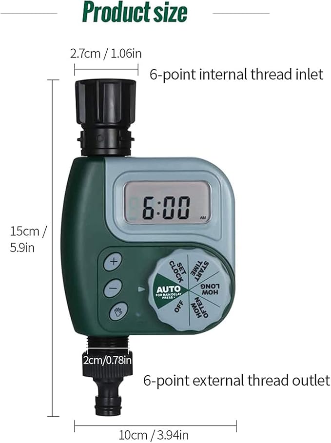 جهاز توقيت ري الحديقة، جهاز توقيت مياه إلكتروني أوتوماتيكي، نظام تحكم مؤقت ري الحديقة المنزلية، جهاز ري يعمل تلقائيًا