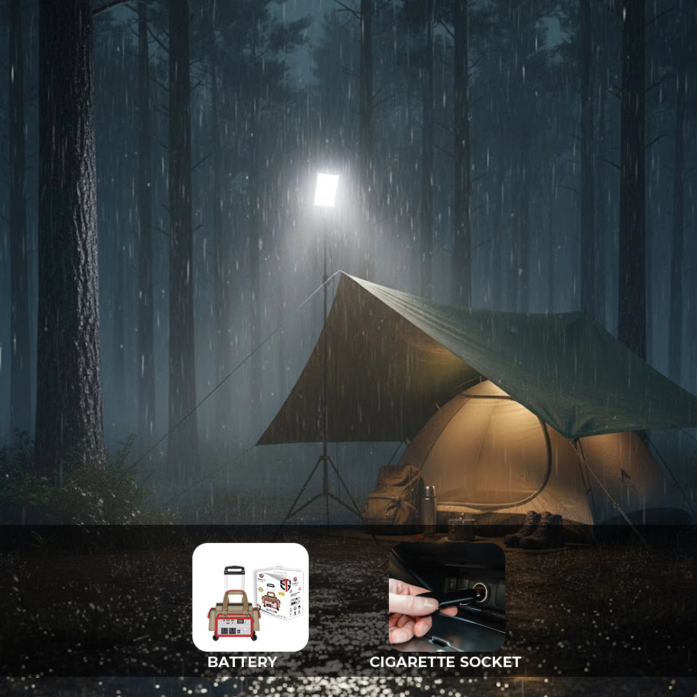 Toby’s BVT-01 Outdoor Multifunction Camping Light 2500LM High-Brightness COB LED, 2.6M Tripod, 12V Input, Remote Control, Camping & Emergency Flood Light
