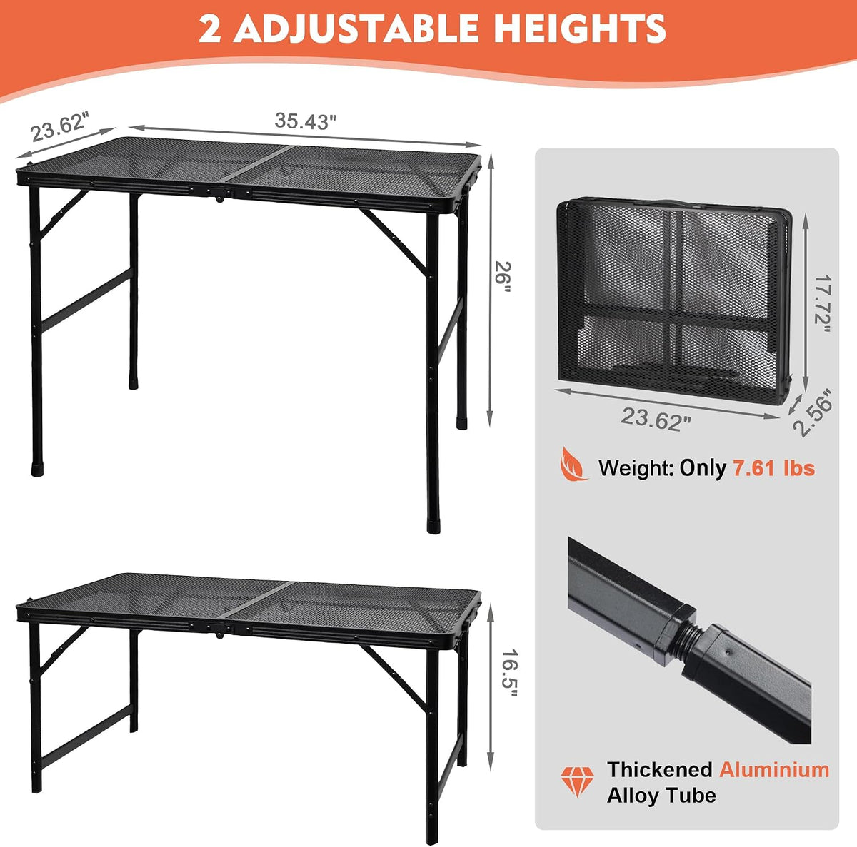 Premium folding camping table
