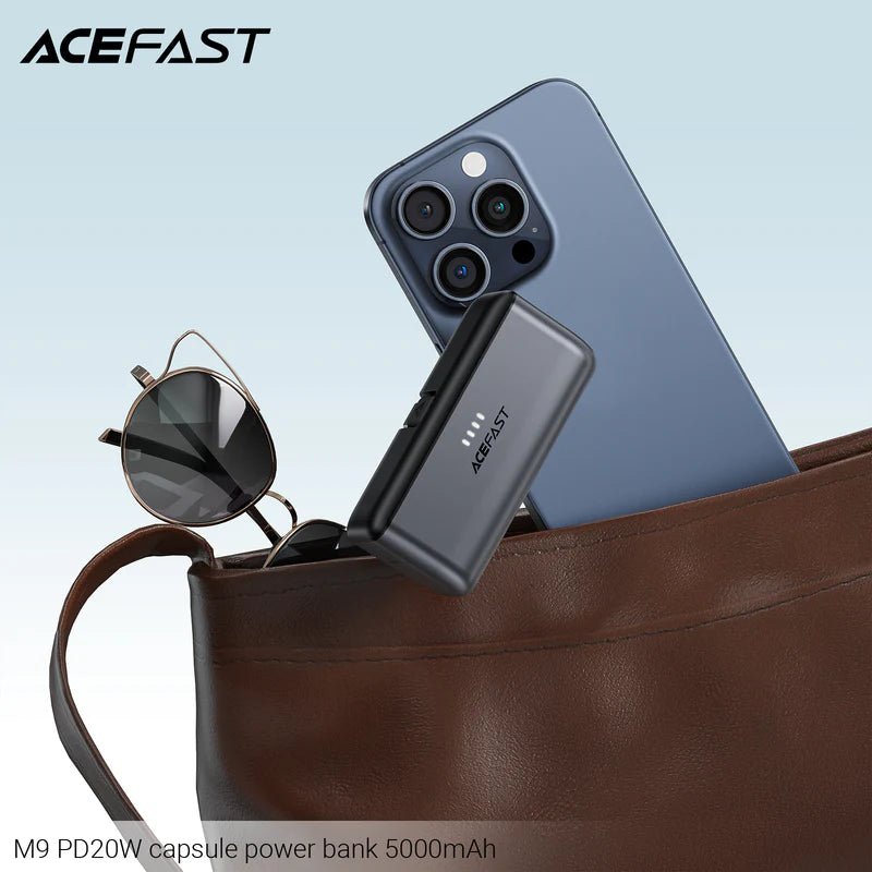 ACEFAST M9-5000 PD20W  باور بنك كبسولة: شحن سريع وطاقة مدمجة