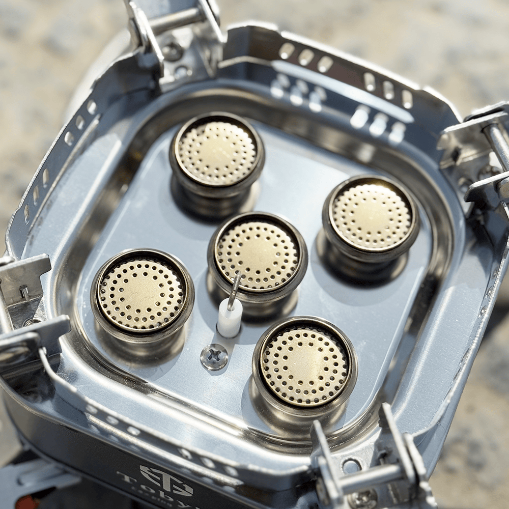 Toby's Gas Stove 07 Windproof 5-Core Tourist Gas Burner Camping Stove Portable 15800W High-Power Strong Fire Outdoor Gas Stove Camping Equipment