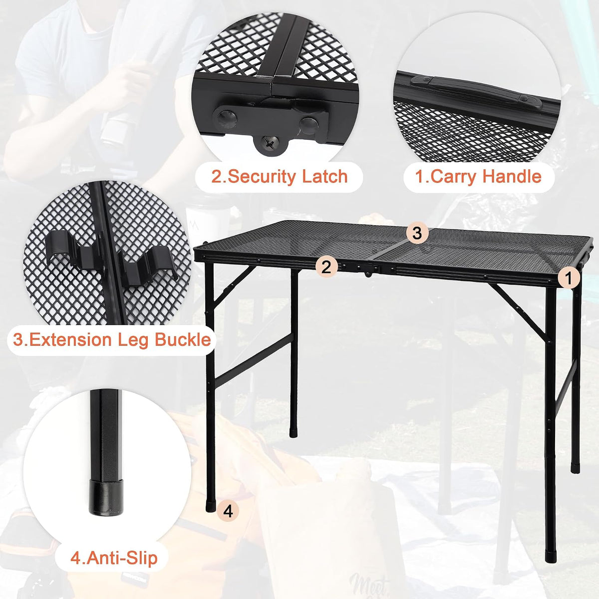 Premium folding camping table