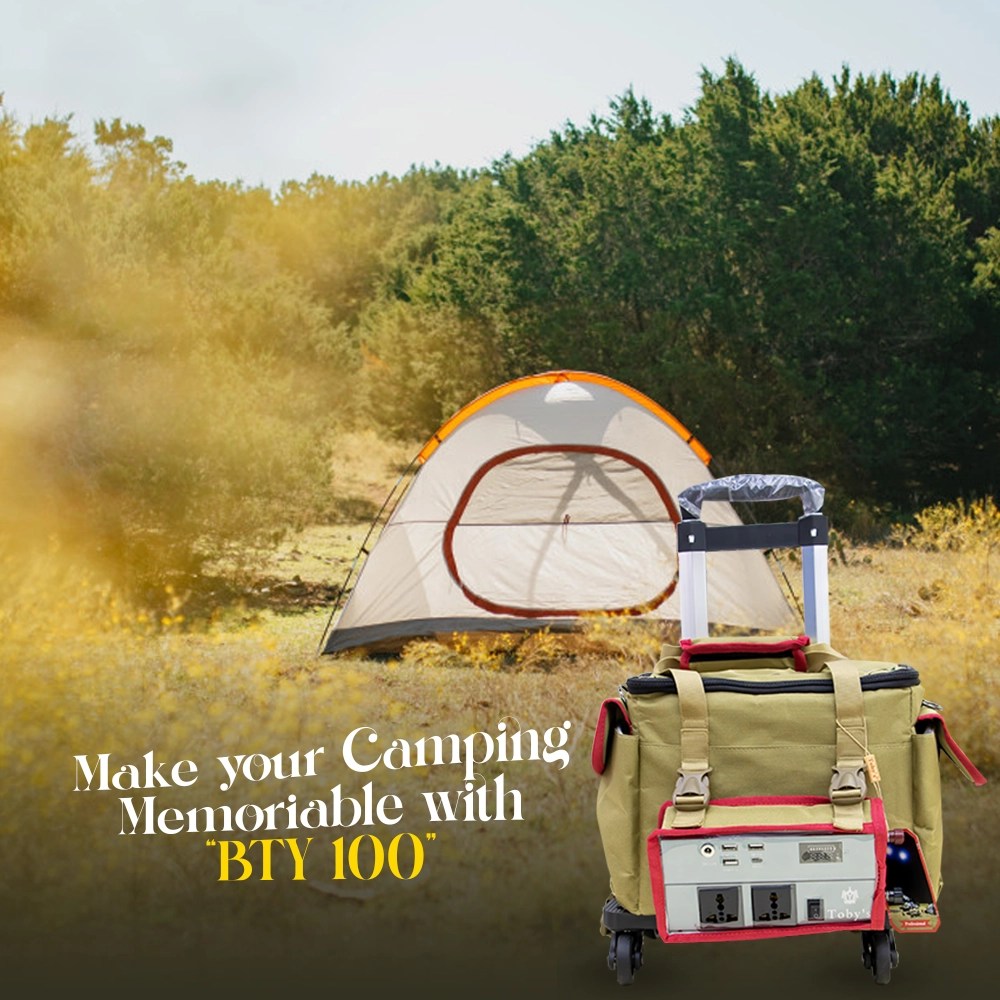 Toby's BTY 100 Highly Durable Battery 80000mAh Power Station, Rechargeable Battery With 500W Power Inverter