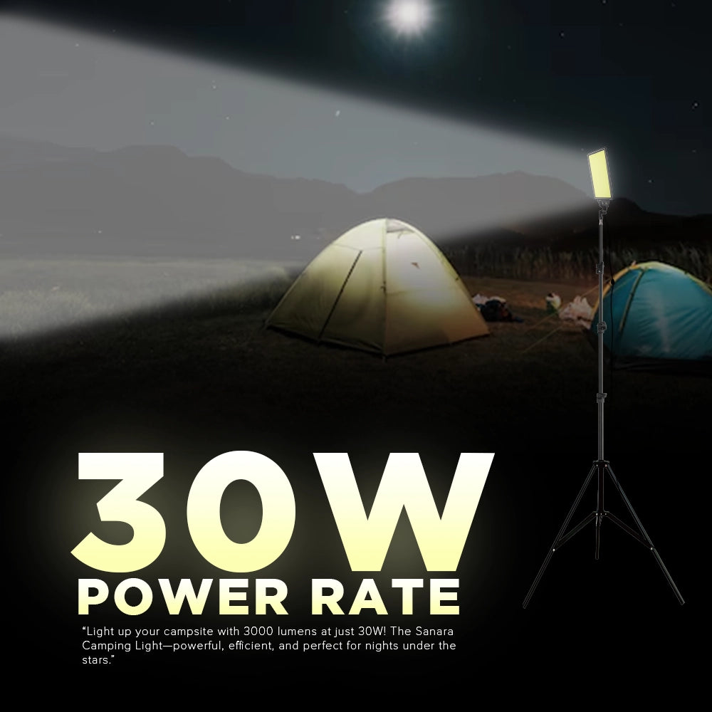 Toby’s BVT-02 Outdoor Multifunction Camping Light 3000LM High-Brightness COB LED, 2.5M Tripod, 12V Input, Remote Control, Camping & Emergency Flood Light
