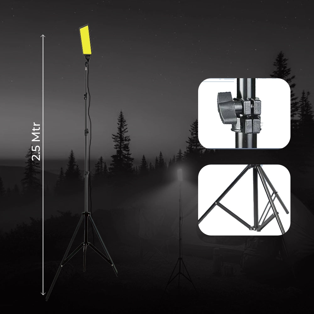 Toby’s BVT-02 Outdoor Multifunction Camping Light 3000LM High-Brightness COB LED, 2.5M Tripod, 12V Input, Remote Control, Camping & Emergency Flood Light