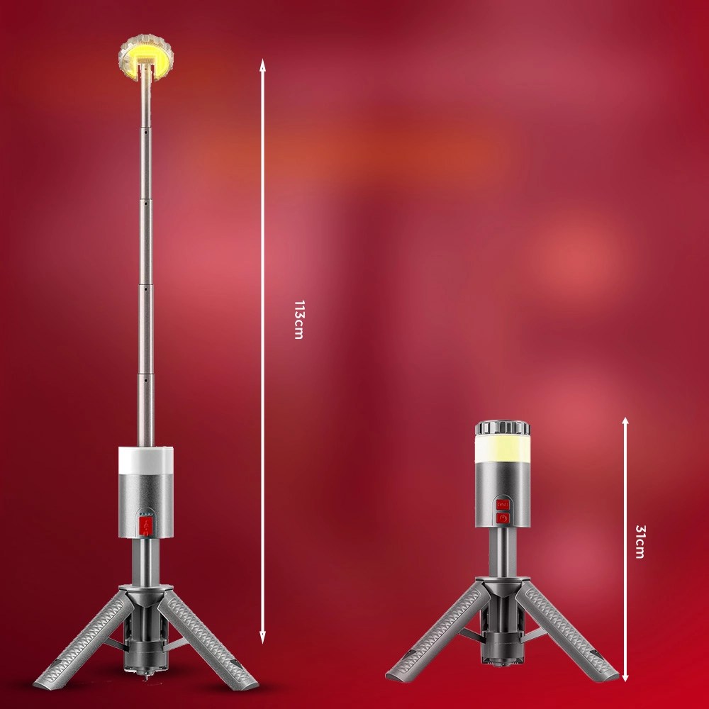 TOBY’S Professional CPL-T21 PRO Rechargeable Telescopic Camping Lantern, 1000 Lumens, 6000mAh Power Bank, COB Warm and White Light, RGB Modes, Remote Control, Tripod Stand, Type-C Charging