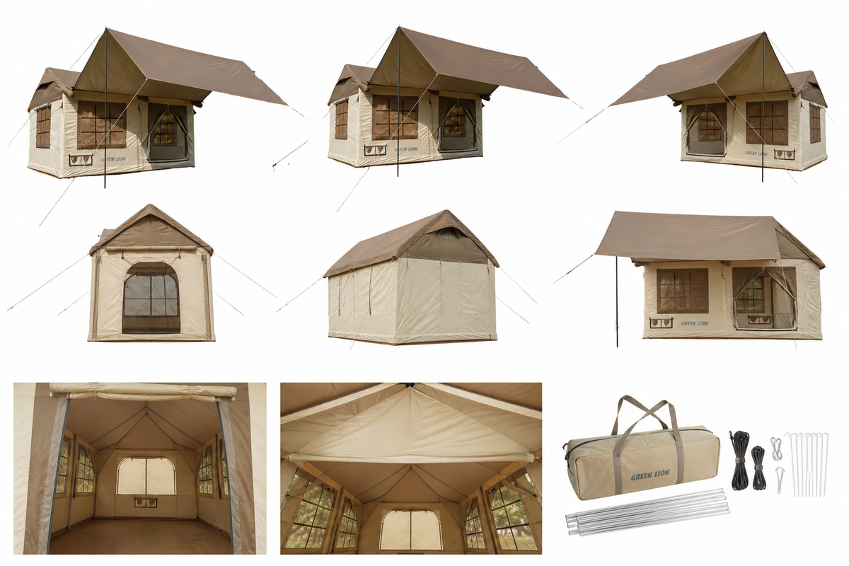Green Lion GT-10X Inflatable Camping Tent - Beige