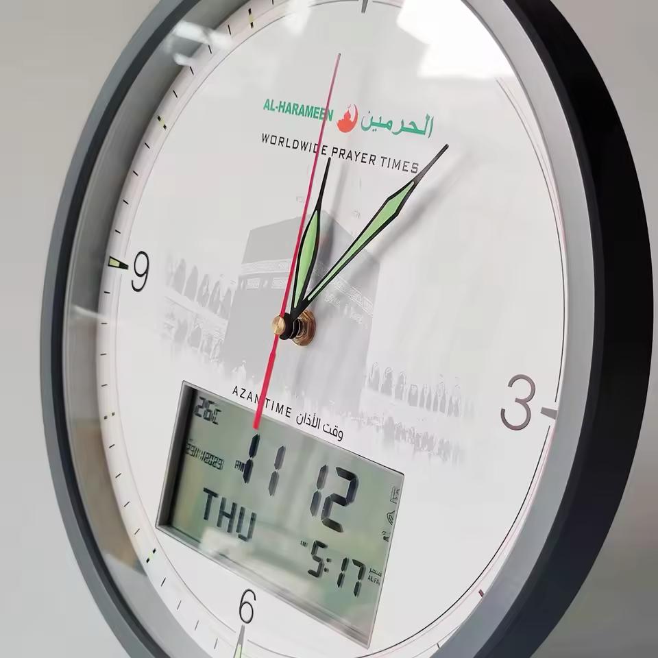 منبه حائط رقمي انالوج ساعة أذان HA-7056