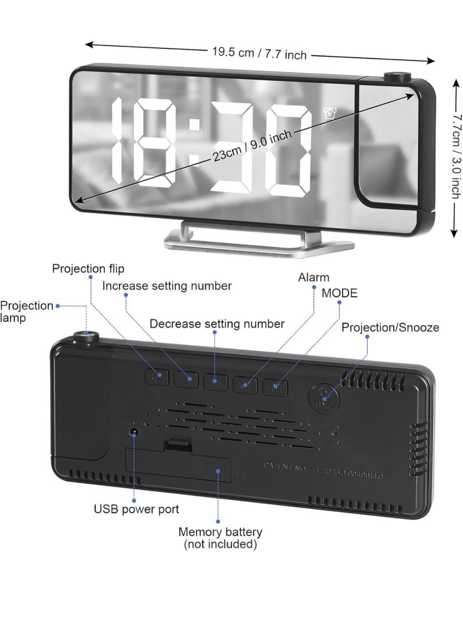 LED ساعة منبه وجهاز عرض