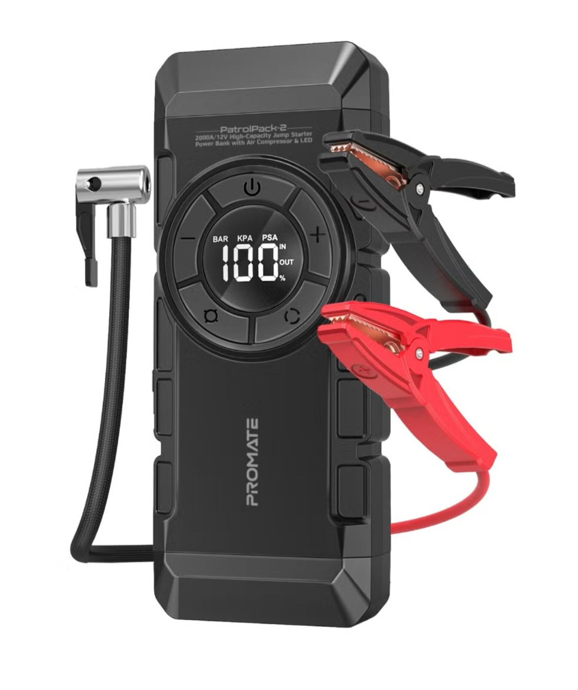 A/12V مع منفاخ هواء بقوة 150PSI وبنك طاقة بسعة 12000mAh مع كشاف