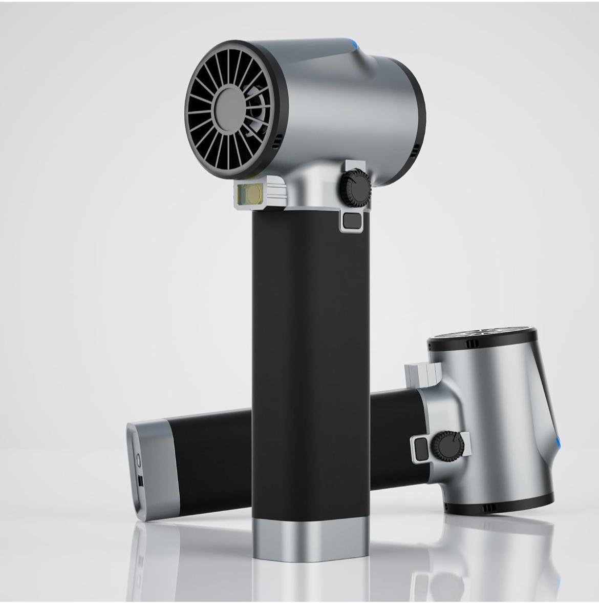 مجفف هواء Turbo Booster للسيارات، منفاخ هواء بقوة 181 قدم/ثانية مع إضاءة