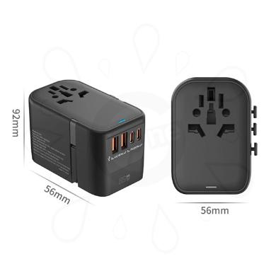 محول السفر GaN بقدرة 65W مع كابل قابل للسحب (HHT907)