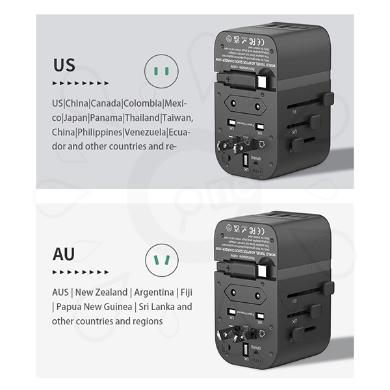 محول السفر GaN بقدرة 65W مع كابل قابل للسحب (HHT907)