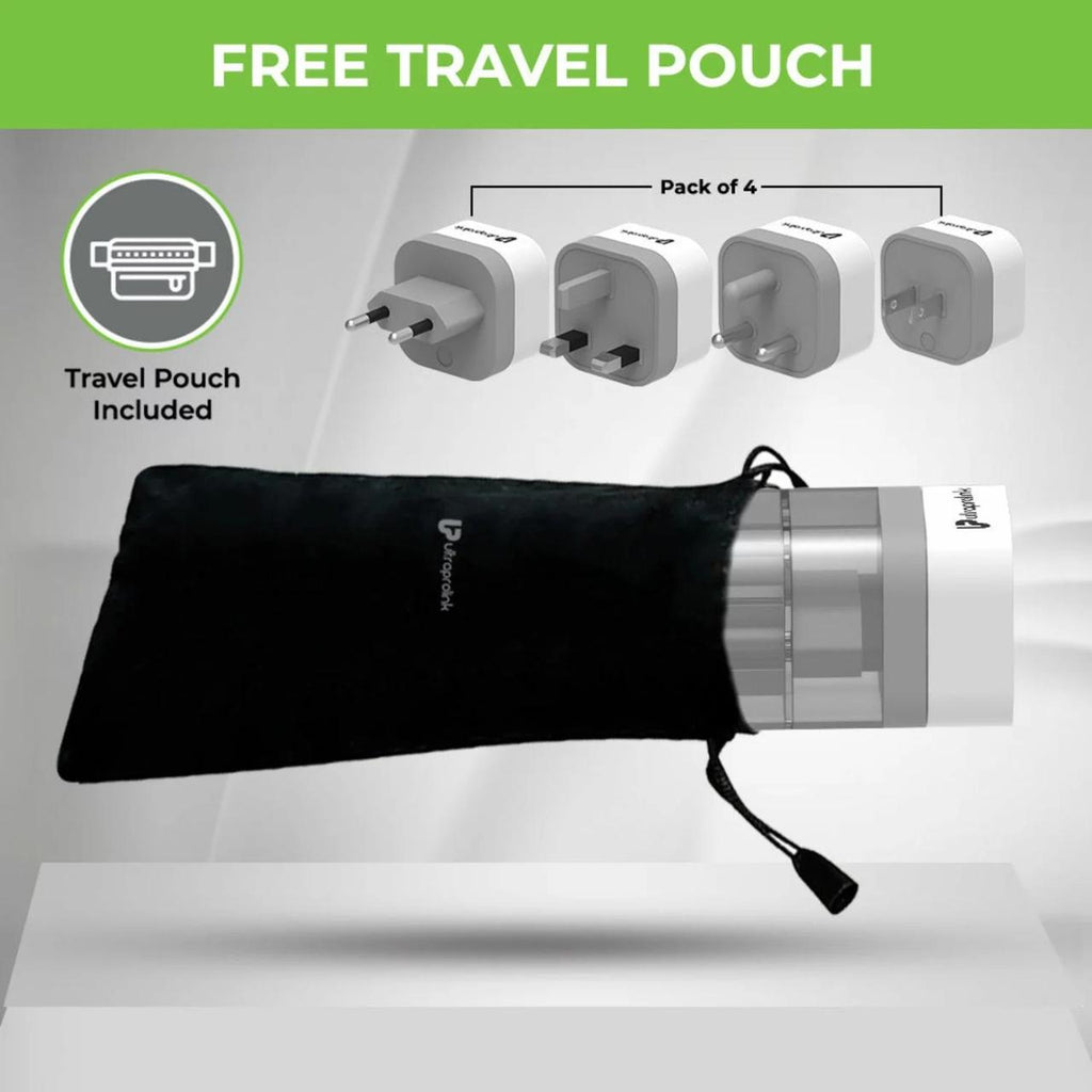 Ultraprolink Travel Qubes محولات AC عالمية للسفر (عبوة من 4 قطع)