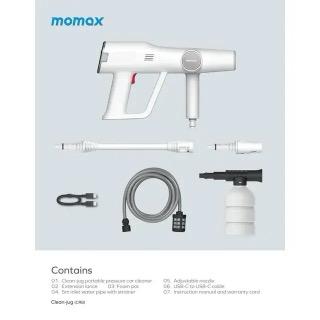 مضخة غسيل سيارات محمول 145 واط 15000 مل امبير أبيض موماكس Momax Clean-Jug Portable Pressure Car Cleaner