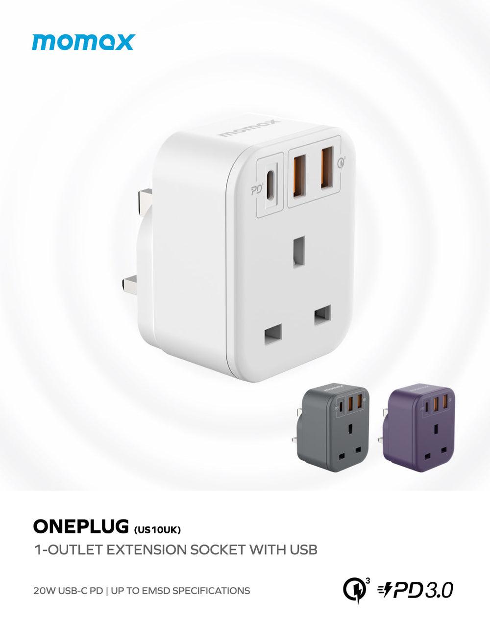 ONEPLUG PD20W 2A1C مقبس شامل 1-بت