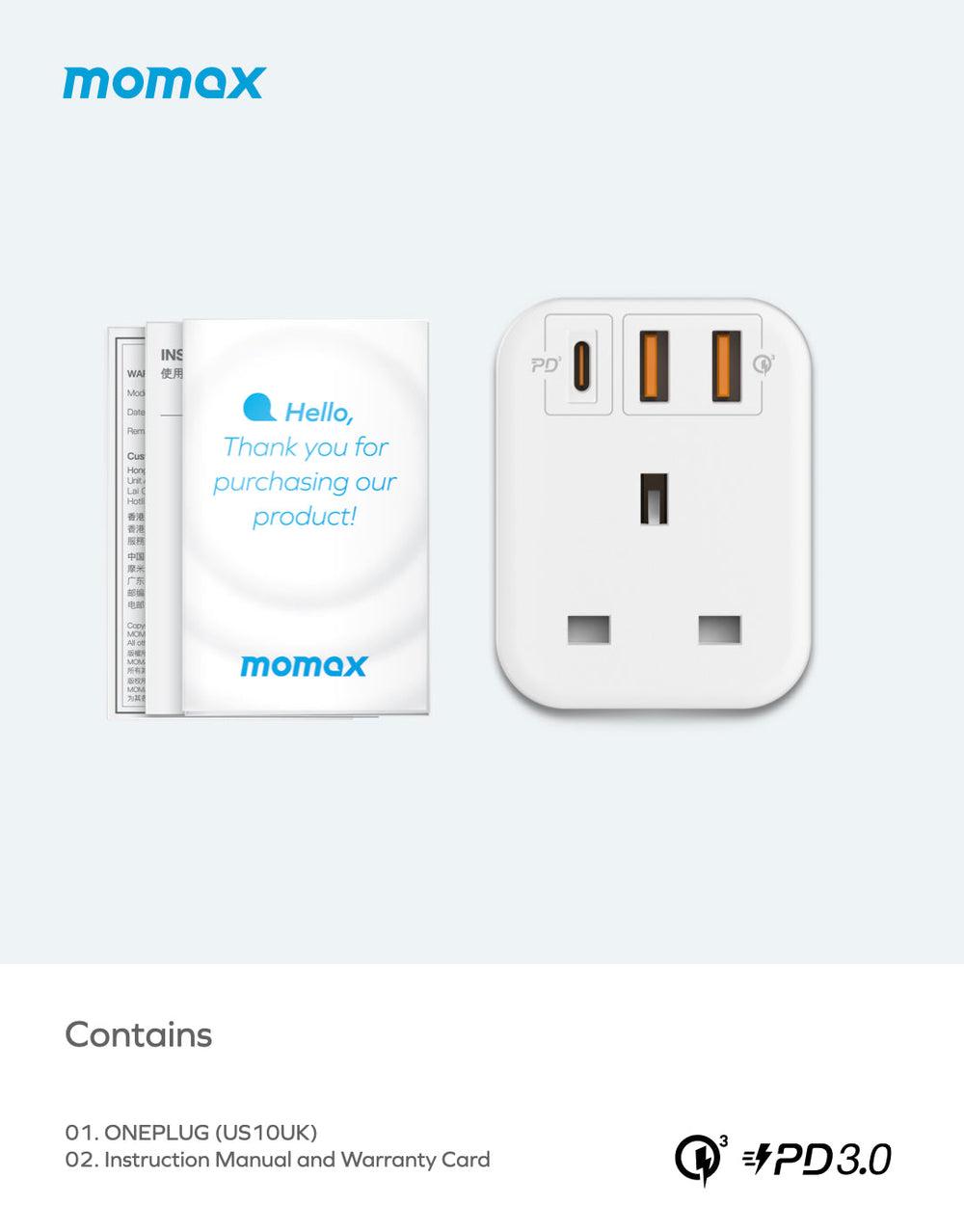 ONEPLUG PD20W 2A1C مقبس شامل 1-بت