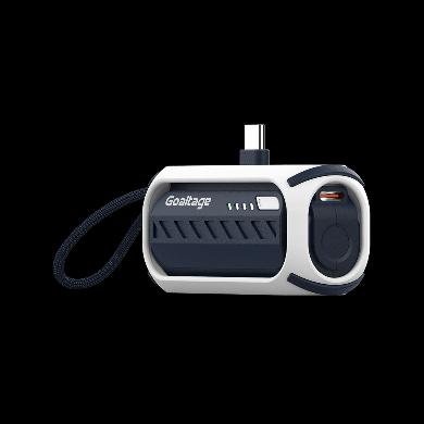 Goaltage PB08 PulseMini 5K باور بانك 22W بكابل مدمج، حزام حمل، مؤشر طاقة، شحن آمن وتصميم مدمج بحجم صغير